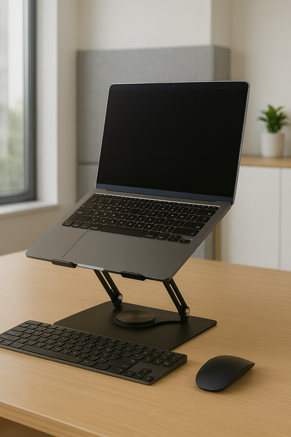 Diseño Ergonómico de Aluminio, Rotación Total y Refrigeración Activa