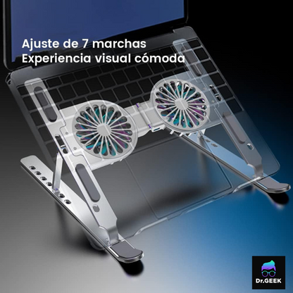 SOPORTE DE ALUMINIO PARA LAPTOP CON REFRIGERACIÓN