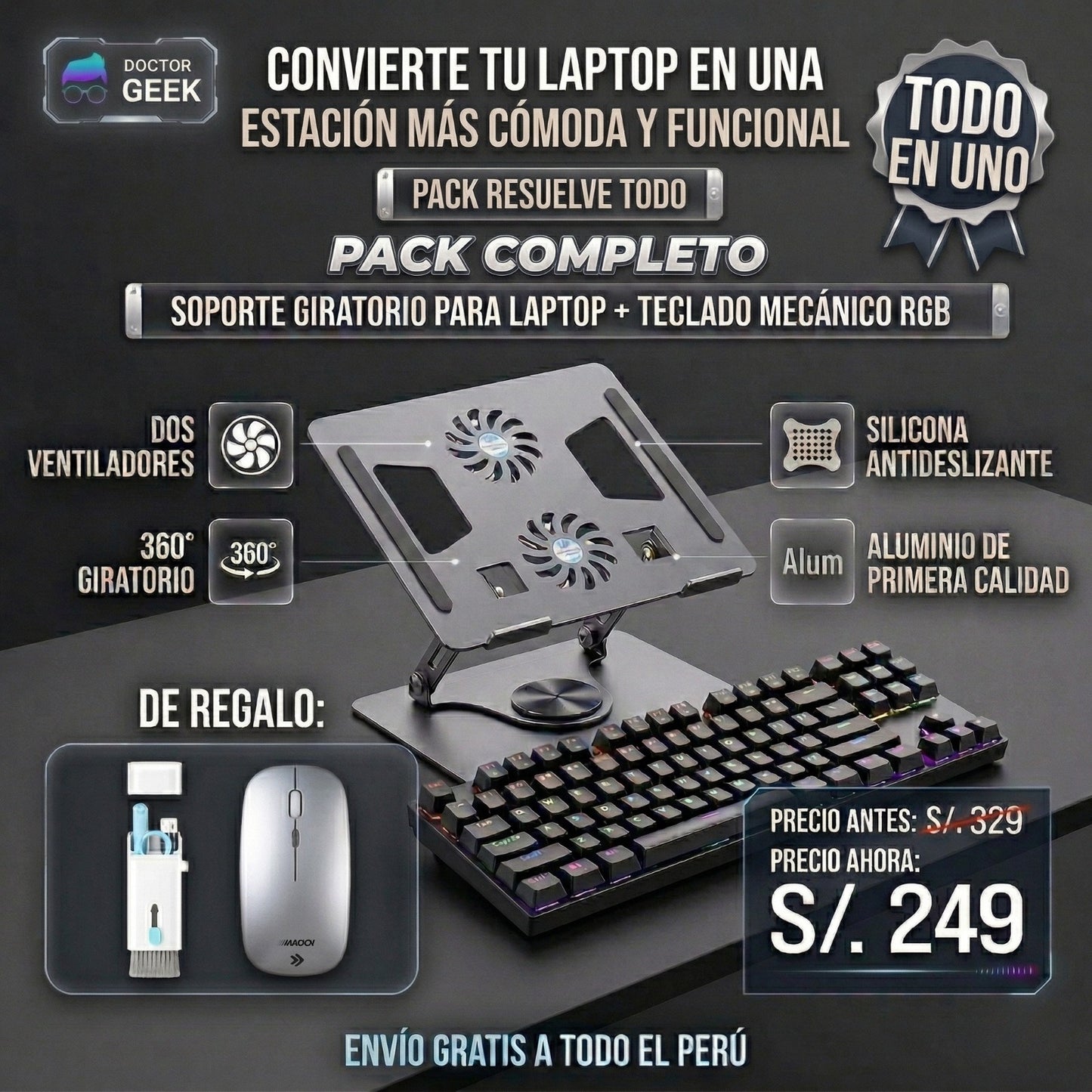 Pack DoctorGeek Premium | Setup Completo para Laptop